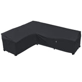 Flexiyard front view full cover protecting sectional, keeps furniture dry