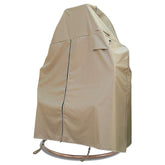 Flexiyard front view of covered egg chair showing full protection and neat fit