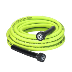 Flexzilla pressure washer hose front view shows durable ZillaGreen and lightweight benefit
