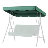 Flexzion front view of green 77x43 canopy showing full coverage and renewed appearance