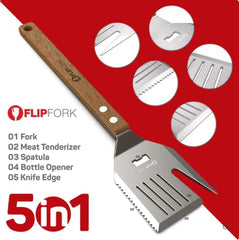 FLIPFORK Boss close-up knife edge for precise cutting benefit