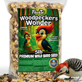 Flockin' front packaging 5 lb bag showing brand and high-energy mix benefits