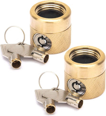 Flow Security Systems faucet lock front view showing solid brass durability