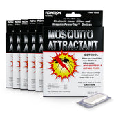 Flowtron MA-1000 front packaging showing six octenol cartridges and product labeling benefit: easy bulk replacement