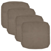 FLYMEI front view of four taupe cushion covers refreshing patio decor