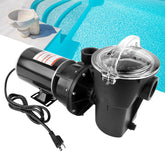 Flynsu front view showing pump and clear strainer lid, easy inspection benefit