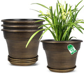 Fodetyff front view dark gold planter showing classic look and elegant finish