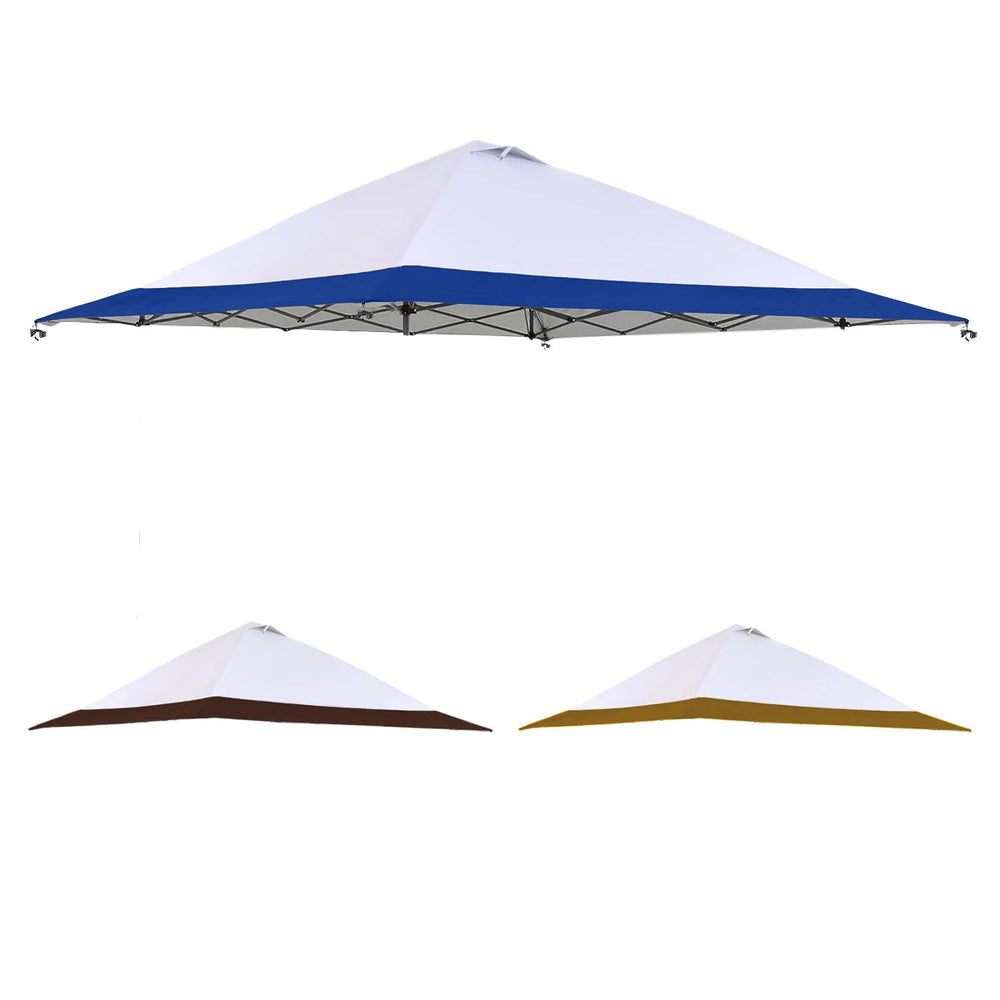 Fokocy front view of 13x13 replacement canopy top showing full coverage and fit benefit