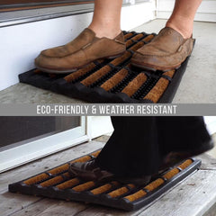 FOOTMATTERS rubber tray edge detail preventing floor messes