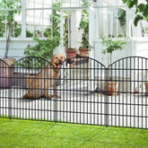 forehogar front view of full assembled fence showing secure boundary and clean edge
