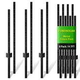 FOREHOGAR 8-pack front view showing black spliced posts for quick installation benefit