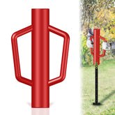 FOREHOGAR front view of red T-post driver showing overall shape and balanced weight benefit