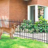 FOREHOGAR front view of assembled fence showing neat garden edging and curb appeal