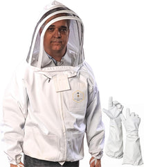 FOREST BEEKEEPING SUPPLY jacket front view showing full coverage and breathable cotton