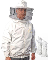 FOREST BEEKEEPING SUPPLY jacket front view showing full coverage and breathable comfort