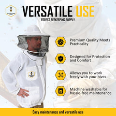 FOREST BEEKEEPING SUPPLY round veil close-up showing clear visibility and ventilation