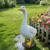 FOREVJHMM front view of goose statue showing realistic pose and curb appeal