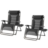 Foristrail front view of both oversized reclining chairs showing comfort and space