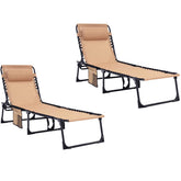 Foristrail front view of two beige lounge chairs showing full layout and aesthetic benefit