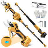 FormiPow pole pruner front view showing compact body and mount, highlights portability and compatibility