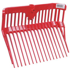 Fortiflex fork head front view red showing durable tines and clear fitment benefit