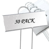 FORUP front view of 50-pack metal plant labels showing clean packaging and quantity benefit