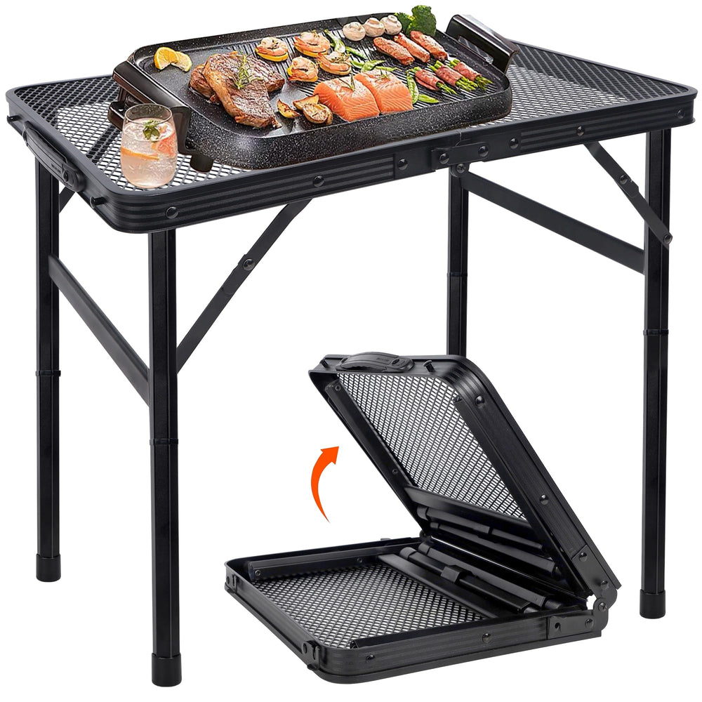 FORUP folded front view with carry handle for easy transport