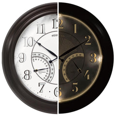 FOUNTAIN DESIGNS front view of 24 inch outdoor clock showing large readable face