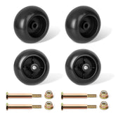 Fourtry front view of four deck wheels showing complete replacement set benefit
