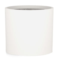 Fox & Fern front view matte white planter showing clean silhouette and curb appeal