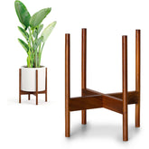 Fox & Fern front view of stand showing clean mid-century silhouette and stability