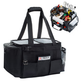 FRECOLSH front view showing pockets and handles for organized transport