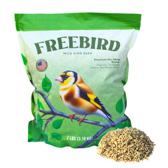 FREEBIRD front packaging 7 lb bag showing clean no-mess branding and benefits