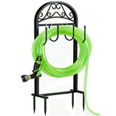 Freexployer front view of hose holder showing stable stand and neat storage