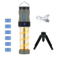 FREEZE2TRIM Mozz Shield front view showing lantern and repellent compartment for portable comfort