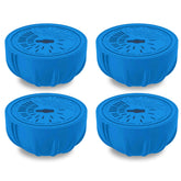 FROG front packaging showing four replacement chlorine cartridges and clear labeling benefit: easy refills