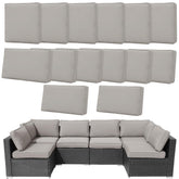 Frxeyaliz front view of 14-piece cover set showing neat fit and protection