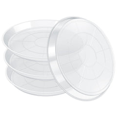 FUIJOL front view of clear saucer showing tidy water catch benefit
