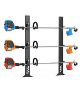 Fumingpal front profile rack mounted to trailer, secures trimmers reliably