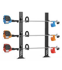 Fumingpal front profile rack mounted to trailer, secures trimmers reliably