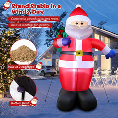 FunFanso anchoring with sandbags and stakes ensuring stable outdoor display