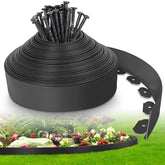 FunFanso front packaging showing the 4-inch by 50-foot kit and included spikes for easy installation
