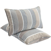 FUNHOME front view of gray stripe pillows showing style and balance