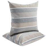 FUNHOME front view gray stripe pillows showing clean decorative look and quick refresh