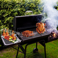 Funnymoom chicken leg rack loaded with drumsticks saves grill space