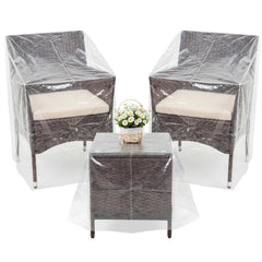 FunooFuno front view showing covered armchair and table protecting furniture