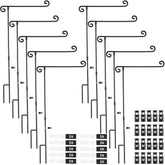 Funrous front view of 10-pack flag holders showing tidy display benefit
