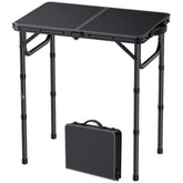 FUNYKICH front view of folded table, shows compact portability and quick setup benefit