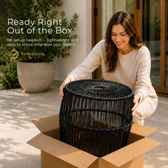 Furniture of America Ysar staged on patio illustrating outdoor-ready coastal styling