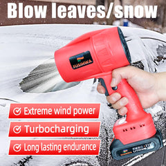 FUSIHWA attached 21V battery demonstrating cordless convenience and mobility